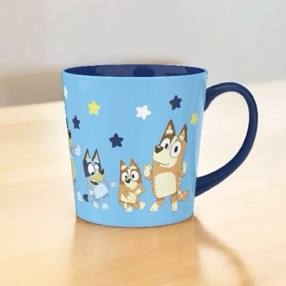 1 Bluey Mug, Blue with Bluey’s Family, 15 oz - Picture 2 of 10